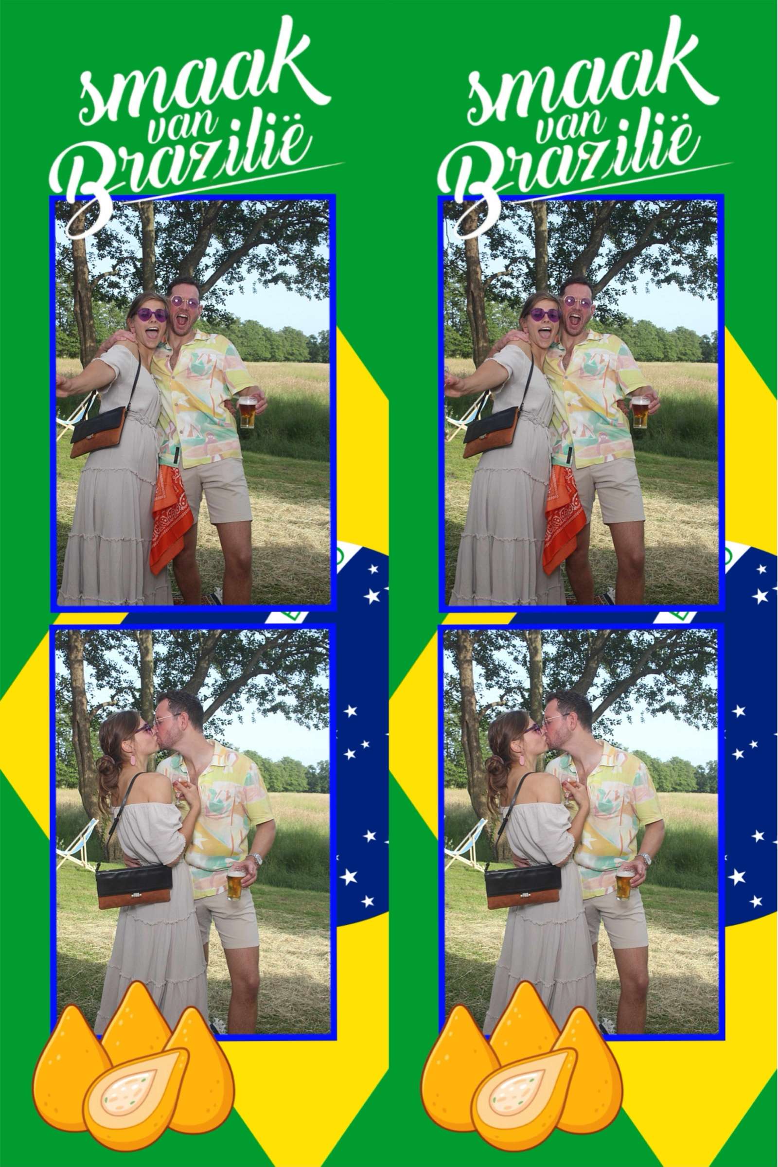 Een echte print uit de Fotospiegel: vier foto’s in een eigen kader met het thema Smaak van Brazilië